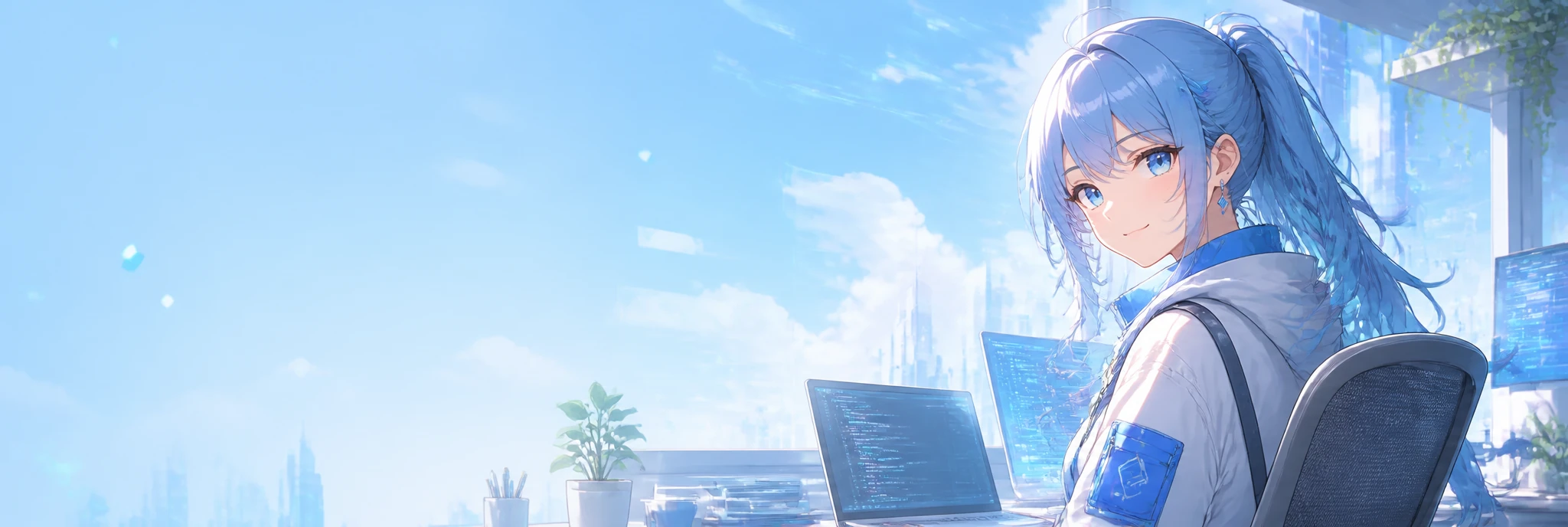 原创动漫少女横幅
